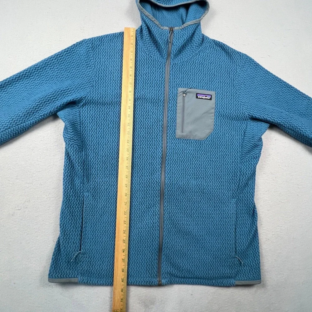 Patagonia R1 Air Full-Zip Hoody Mens XL Blue Textured Fleece Jacket 40255 FA22